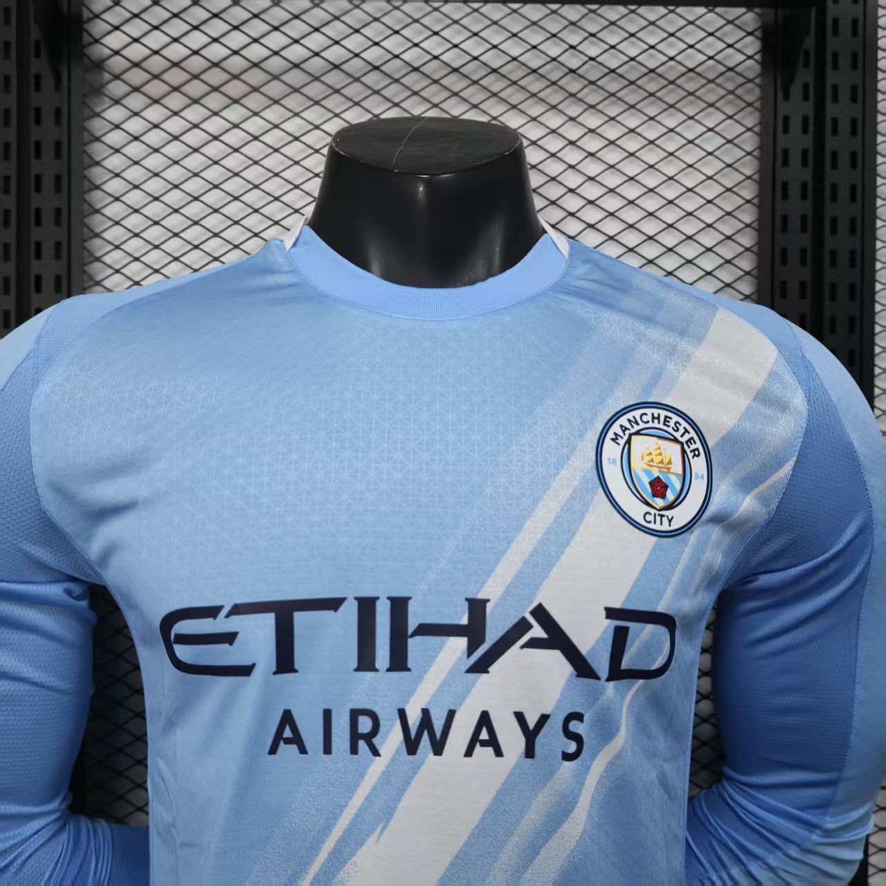 Manchester City Home Shirt Long Sleeve 25/26 Player Version